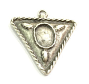 Antique Silver   Pendant (18x13mm Blank) Antique Silver Plated Metal  G4712