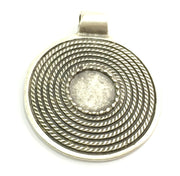 Antique Silver Plated Blank 62x52mm, Mountings  (18mm Blank)  G5660
