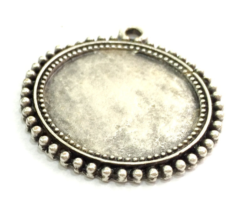 Antique Silver Plated Blank 37mm, Mountings    G5664