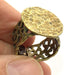 Antique Bronze Ring Blank Ring Settings Ring Bezel Base Cabochon Mountings Adjustable (15mm blank ) Antique Bronze Plated Brass G5682