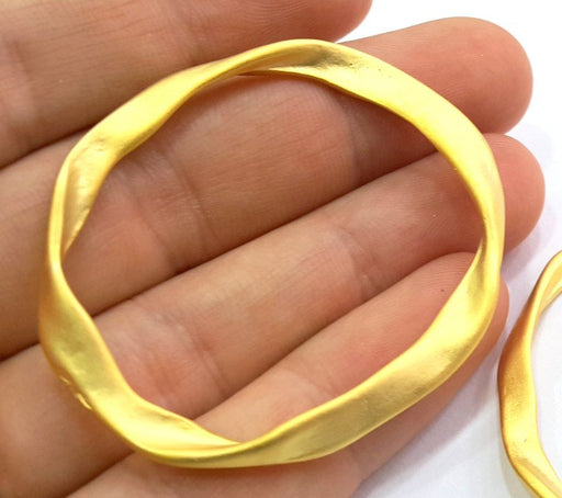 2 Curved Large Circle Gold Plated Circle (50 mm)  G5683