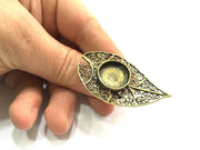 Adjustable Ring Blank, (16mm blank ) Antique Bronze Plated Brass G5686