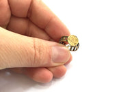 Adjustable Ring Blank, (10mm blank ) Antique Bronze Plated Brass G5699