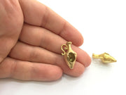 Raw Brass Amphora Pendant 25x16mm G5709