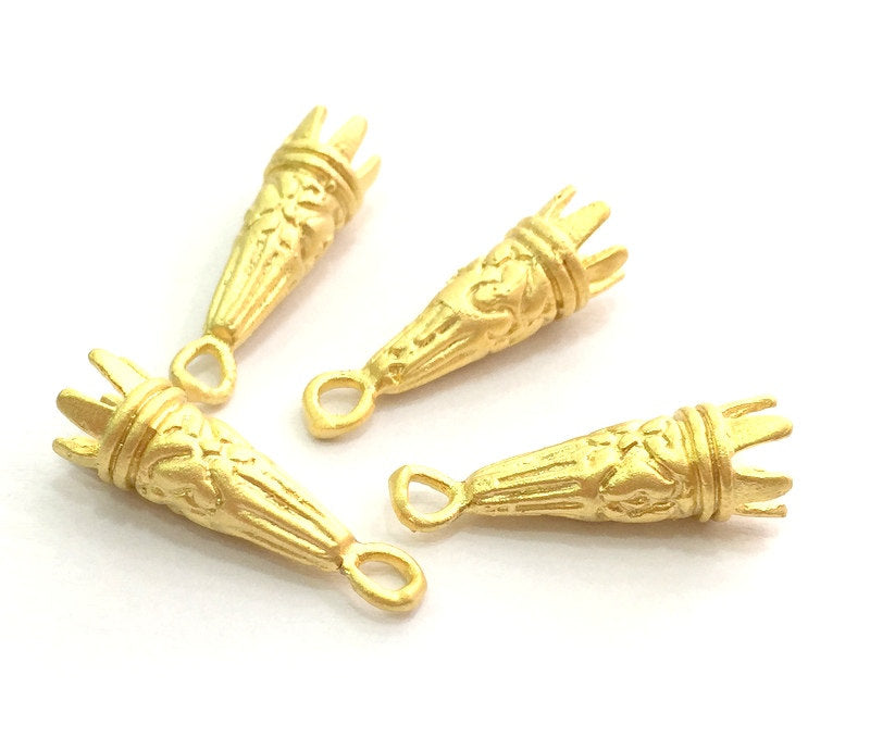2 Cone Findings  Gold Plated Brass Cone Findings (22x6mm) G5710