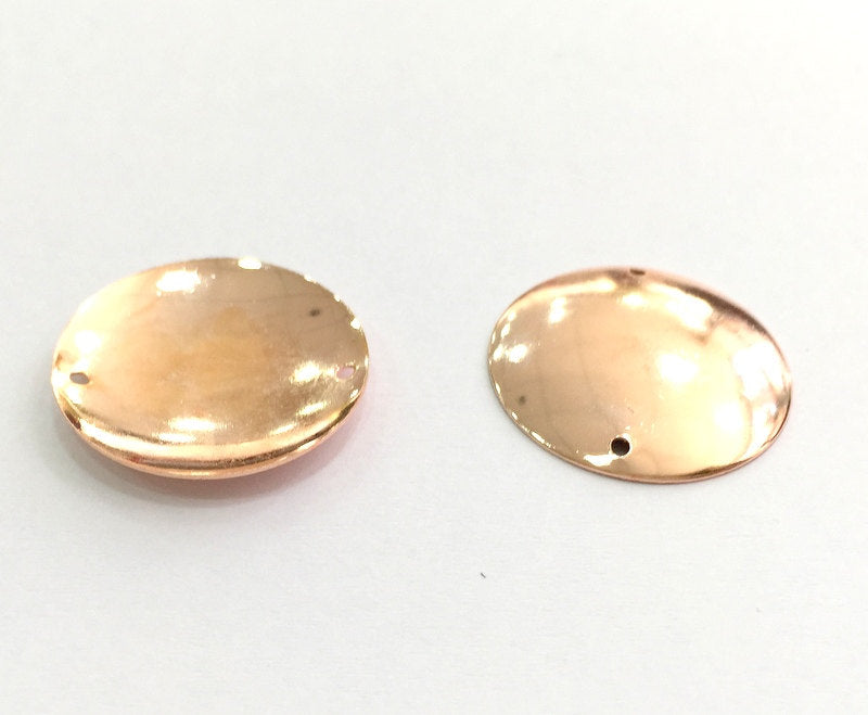 2 Rose Gold Charms Rose Gold Plated Brass (25 mm)  G5714