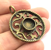 Antique Bronze Brass Blank (10mm blank) , Mountings  G5721