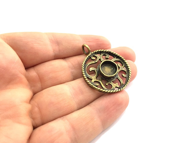 Antique Bronze Brass Blank (10mm blank) , Mountings  G5721