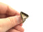 Adjustable Ring Blank, (20x20x20mm triangle blank ) Antique Bronze Plated Brass G5723