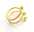 Adjustable Ring Blank, (5mm blank )  Gold Plated Brass G5743