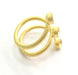 Adjustable Ring Blank, (5mm blank )  Gold Plated Brass G5743