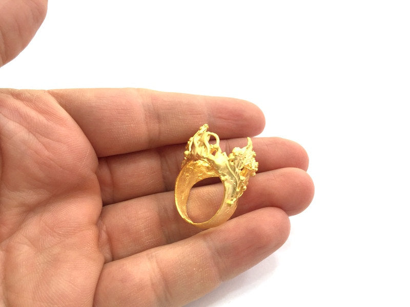 Adjustable Ring Blank, (20mm blank )  Gold Plated Brass G5749