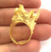 Ring Blank Base Setting Adjustable, (16mm blank )  Gold Plated Brass G5747