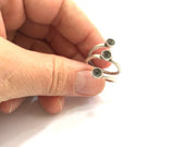 Adjustable Ring Blank, (5mm blank ) Antique Silver Plated Brass G5751