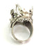 Adjustable Ring Blank, (16mm blank ) Antique Silver Plated Brass G5752
