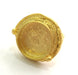 Adjustable Ring Blank, (16mm blank )  Gold Plated Brass G5758