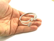 Adjustable Bracelet Blank Findings (16mm and 10mm Blank) , Antique Silver Plated Brass G9634