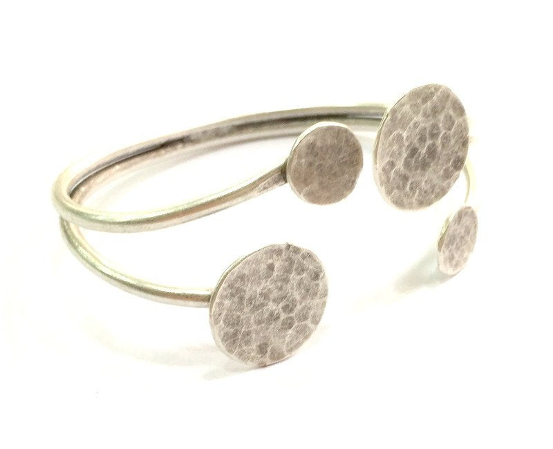 Adjustable Bracelet Blank Findings (16mm and 10mm Blank) , Antique Silver Plated Brass G9634