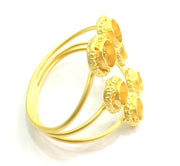 Adjustable Bracelet Blank Findings (16mm  Blank) , Gold  Plated Brass G5790