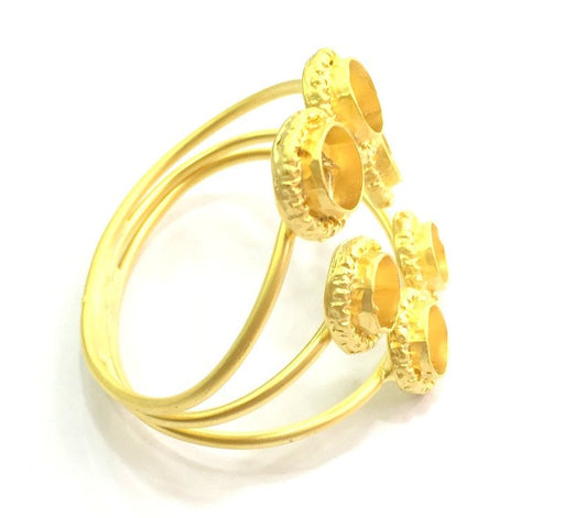 Adjustable Bracelet Blank Findings (16mm  Blank) , Gold  Plated Brass G5790