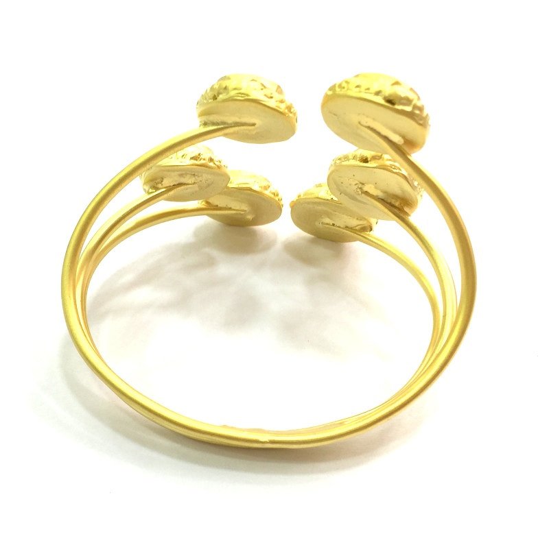 Adjustable Bracelet Blank Findings (16mm  Blank) , Gold  Plated Brass G5790