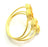 Adjustable Bracelet Blank Findings (16mm  Blank) , Gold  Plated Brass G5790