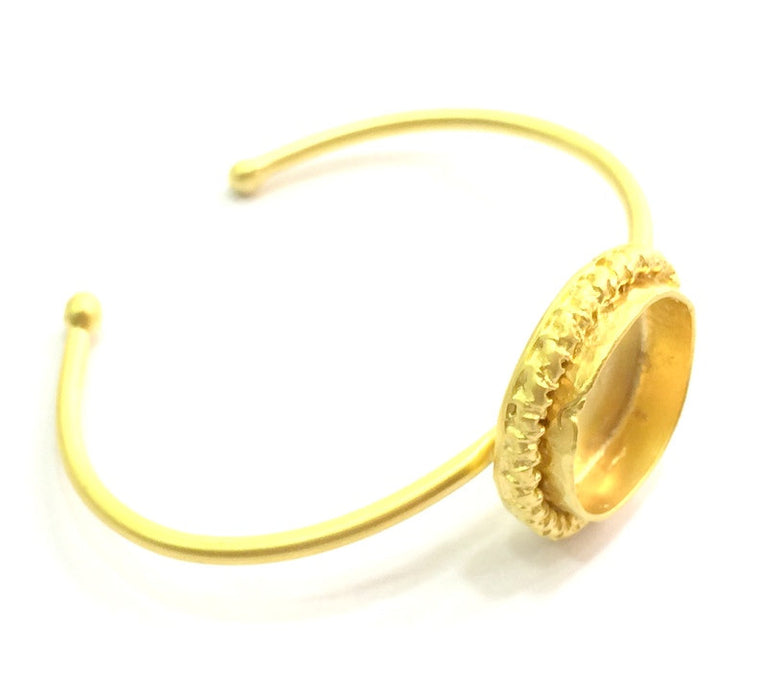 Bracelet Blank Components Findings Adjustable (20mm  Blank) , Gold  Plated Brass G5792