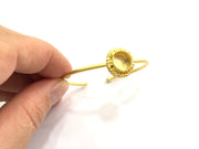 Adjustable Bracelet Blank Findings (10mm  Blank) , Gold  Plated Brass G5793