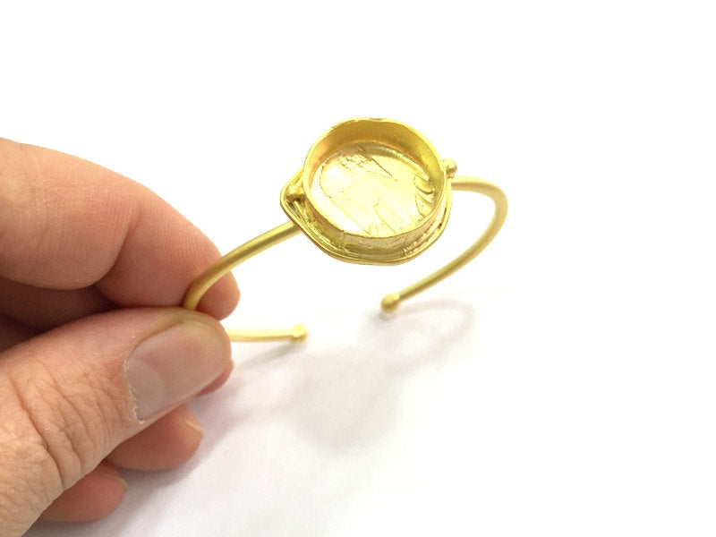 Adjustable Bracelet Blank Findings (20mm  Blank) , Gold  Plated Brass G5795