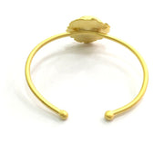Bracelet Components Blank Findings Adjustable (14mm  Blank) , Gold  Plated Brass G5797