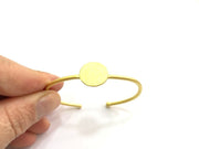Adjustable Bracelet Blank Findings (16mm  Blank) , Gold  Plated Brass G5798