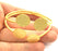 Adjustable Bracelet Blank Findings (16mm  Blank) , Gold  Plated Brass G5799
