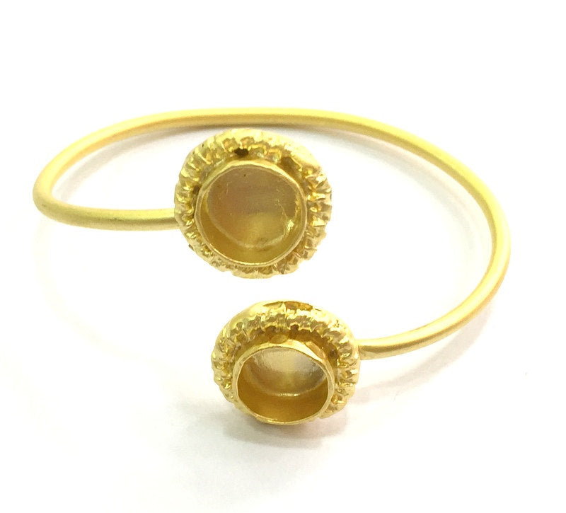 Adjustable Bracelet Blank Findings (10mm  Blank) , Gold  Plated Brass G5802