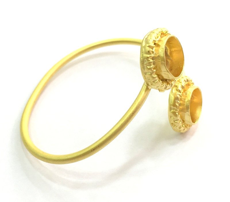 Adjustable Bracelet Blank Findings (10mm  Blank) , Gold  Plated Brass G5802