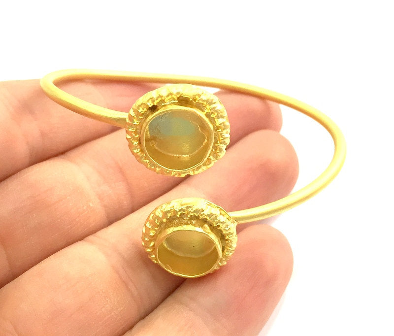 Adjustable Bracelet Blank Findings (10mm  Blank) , Gold  Plated Brass G5802