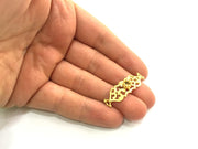 Gold Plated Brass Bracelet Connector Blanks , Mountings   (4mm blank) G5814