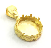 Gold Plated Brass Mountings ,  Blanks   (16mm blank) G5832