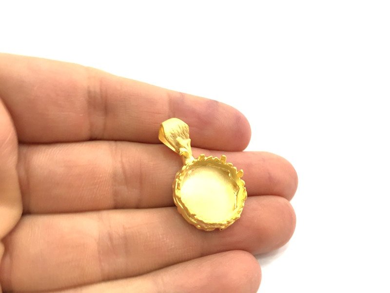 Gold Plated Brass Mountings ,  Blanks   (16mm blank) G5832