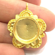 Gold Plated Brass Mountings ,  Blanks   (20mm blank) G5835