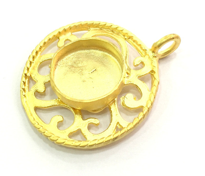 Gold Plated Brass Mountings ,  Blanks   (16mm blank) G5837
