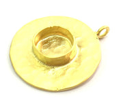 Gold Plated Brass Mountings ,  Blanks   (10mm blank) G5839