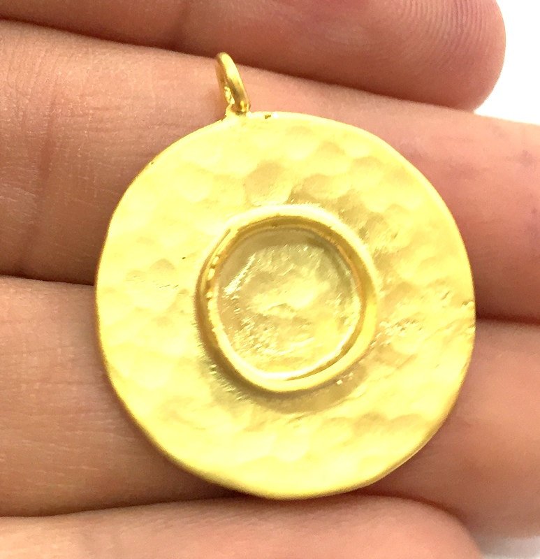 Gold Plated Brass Mountings ,  Blanks   (10mm blank) G5839