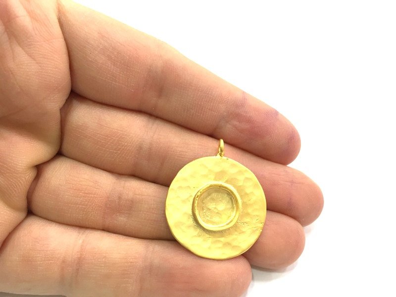 Gold Plated Brass Mountings ,  Blanks   (10mm blank) G5839