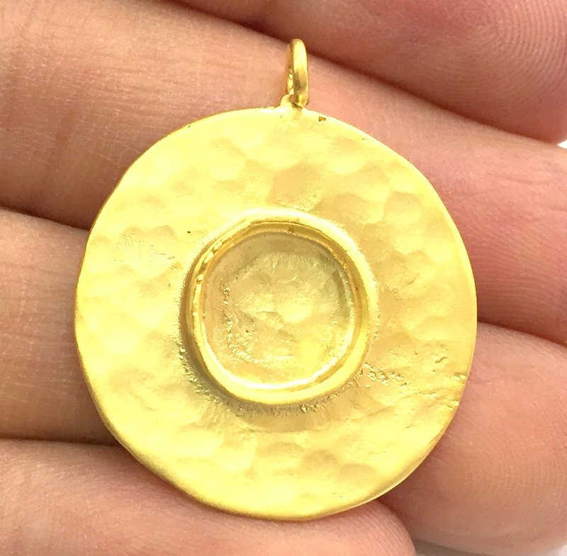 Gold Plated Brass Mountings ,  Blanks   (10mm blank) G5839