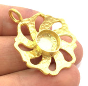 Gold Plated Brass Mountings ,  Blanks   (10mm blank) G5842