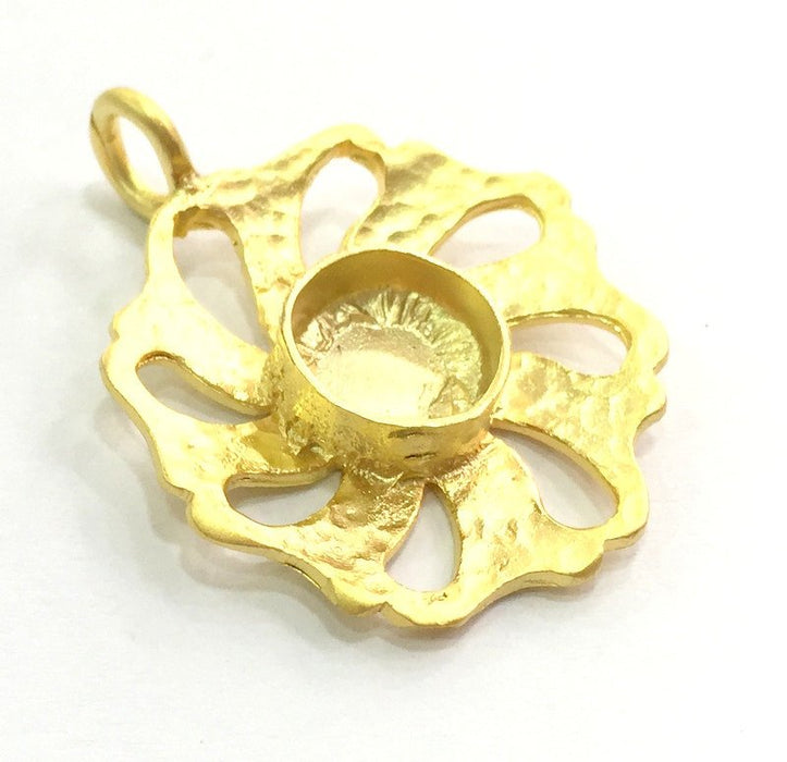 Gold Plated Brass Mountings ,  Blanks   (10mm blank) G5842