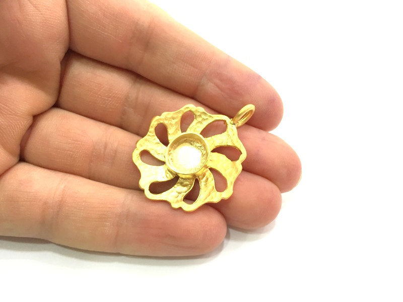 Gold Plated Brass Mountings ,  Blanks   (10mm blank) G5842