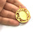 Gold Plated Brass Mountings ,  Blanks   (25x18mm blank) G5843