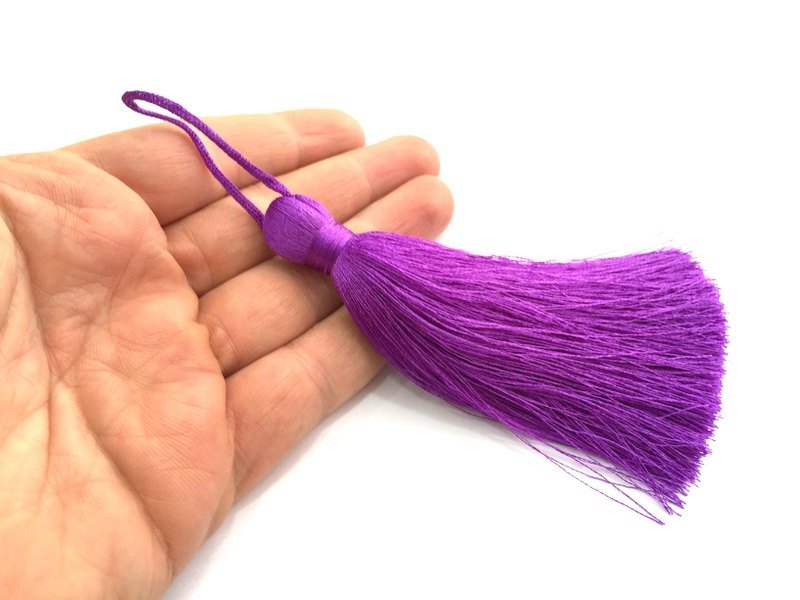 Violet Purple Tassel ,   Large Thick  113 mm - 4.4 inches   G5854