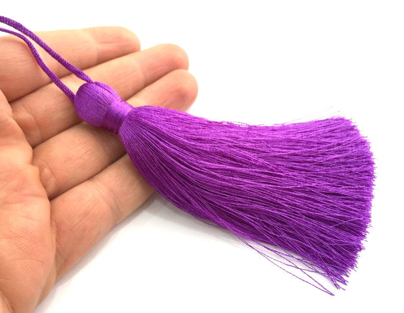 Violet Purple Tassel ,   Large Thick  113 mm - 4.4 inches   G5854